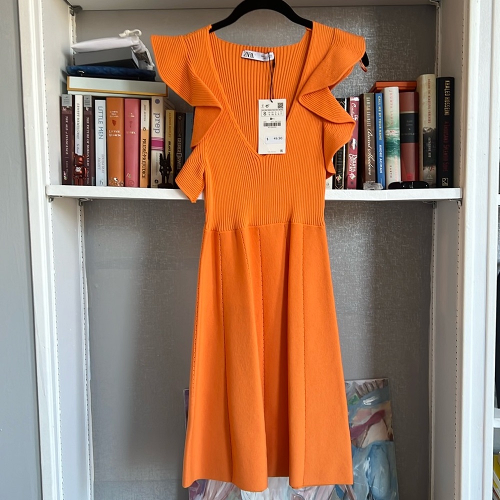 Zara orange dress